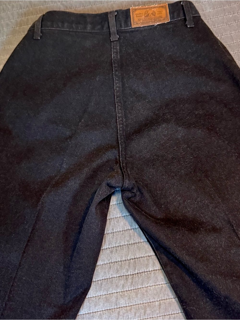 Vintage ROCKIES- Rocky Mountain black bare back high rise western jean 32/34 - Picture 3 of 12